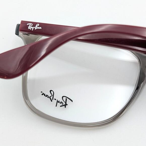 Ray Ban Unisex Full Rim Square Eyeglasses RB7074 Clear Grey Frame 52-18-145 - Picture 3 of 8